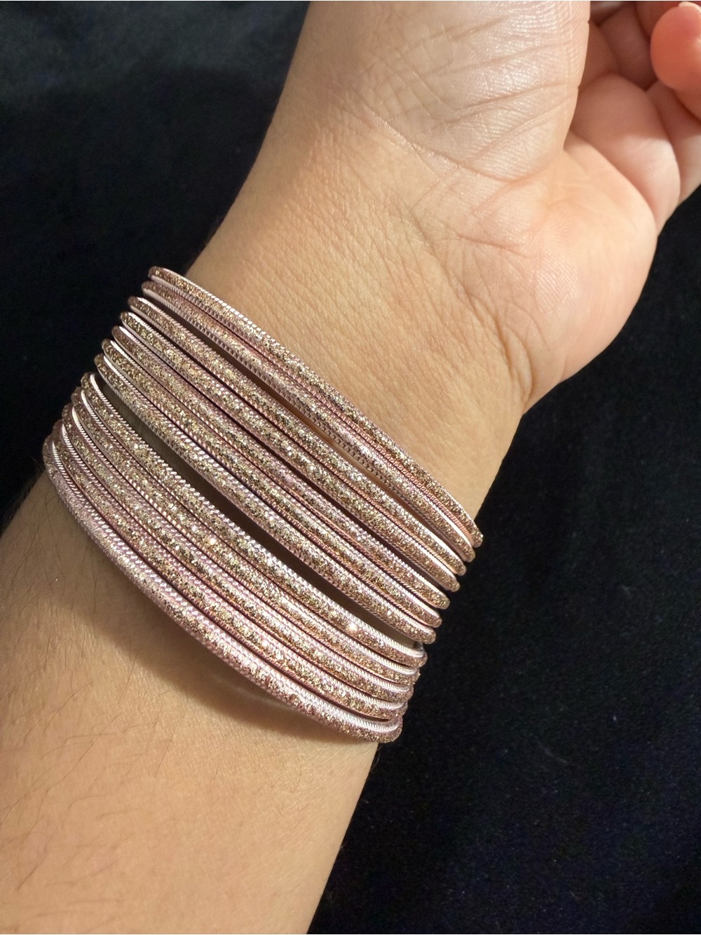 Rose Gold Multi-Row Bangle Bracelet - Women Jewelry